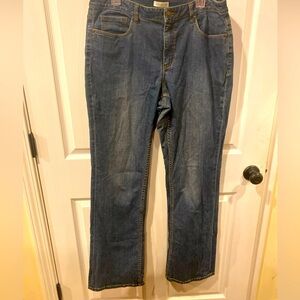 Coldwater Creek Jeans Size L 14 Classic Shapeme Contour Waist Straight Leg Long